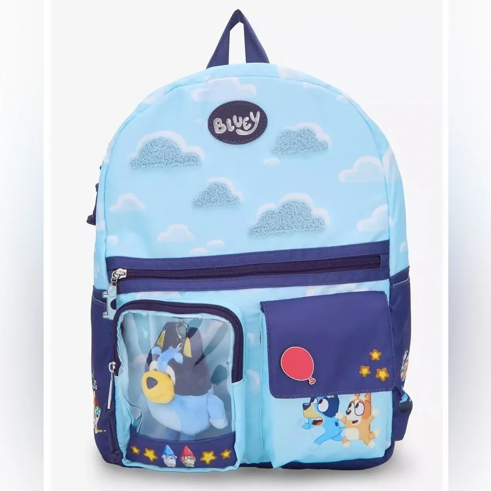 Bluey Scenic Backpack With Bluey Plush NWT